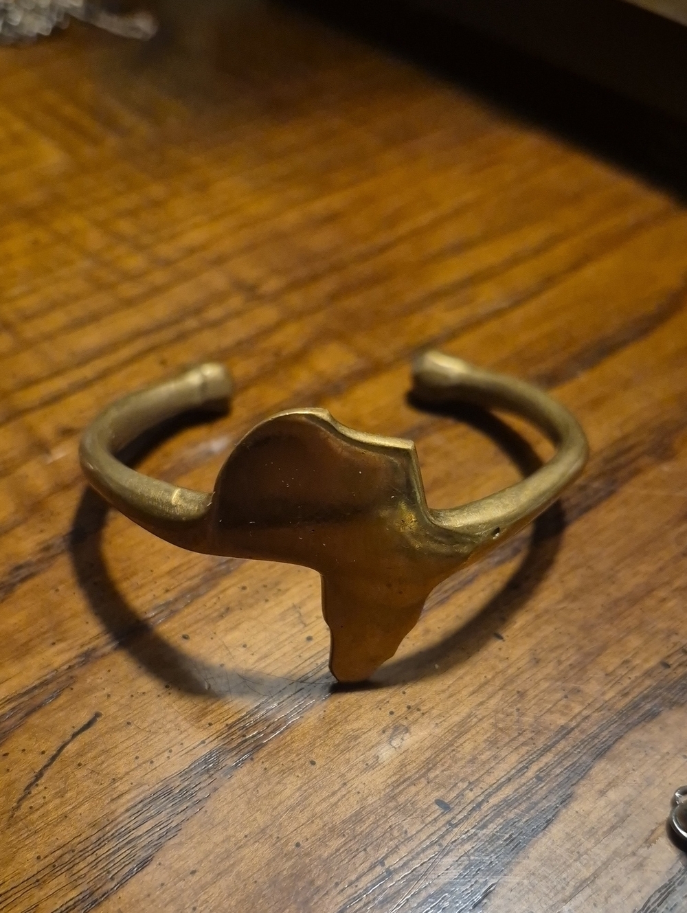 Vintage African Heavy Brass Cuff Bracelet